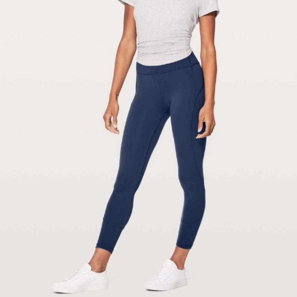 Lululemon Blue In Movement 7/8 Tight *Everlux 25"